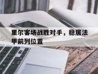 爱游戏平台登录入口-里尔客场战胜对手，稳居法甲前列位置