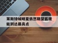 爱游戏登录app-莱斯特城明夏依然期望狐狸能到达最高点